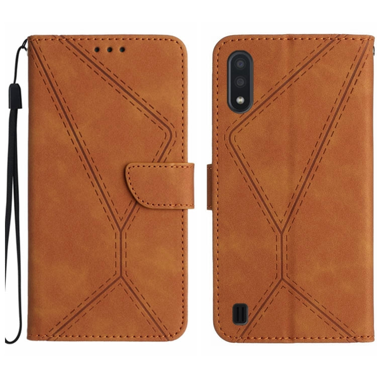 Stitching Embossed Leather Phone Case, For Samsung Galaxy Note20 Ultra, For Samsung Galaxy Note10+, For Samsung Galaxy A03 164mm, For Samsung Galaxy A03 166mm, For Samsung Galaxy A03s 165.8mm, For Samsung Galaxy A03s 166mm                              ...