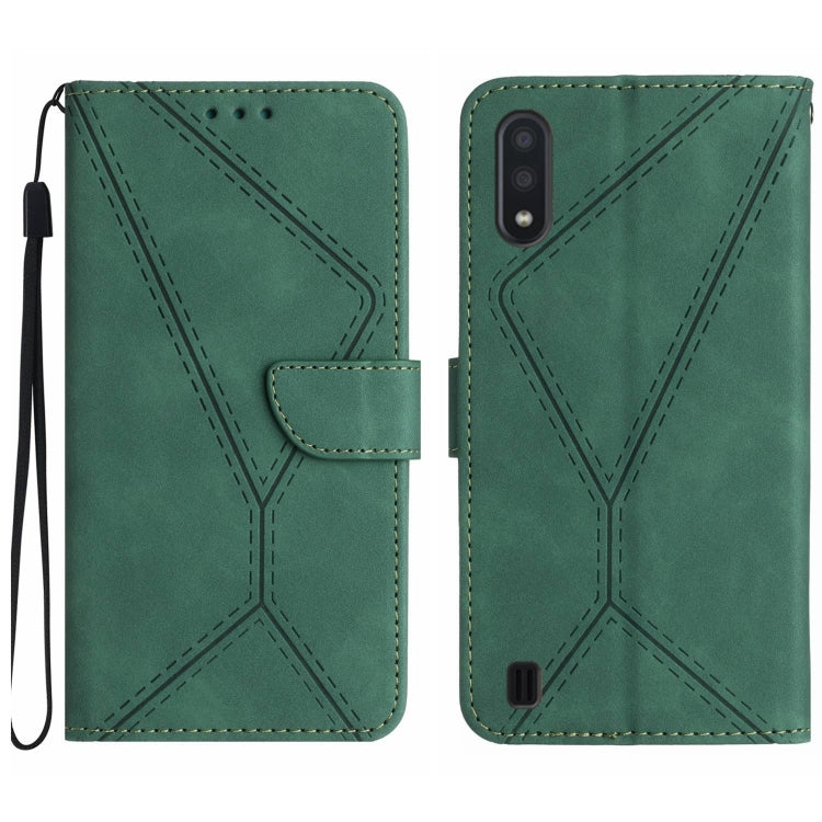 Stitching Embossed Leather Phone Case, For Samsung Galaxy Note20 Ultra, For Samsung Galaxy Note10+, For Samsung Galaxy A03 164mm, For Samsung Galaxy A03 166mm, For Samsung Galaxy A03s 165.8mm, For Samsung Galaxy A03s 166mm                              ...