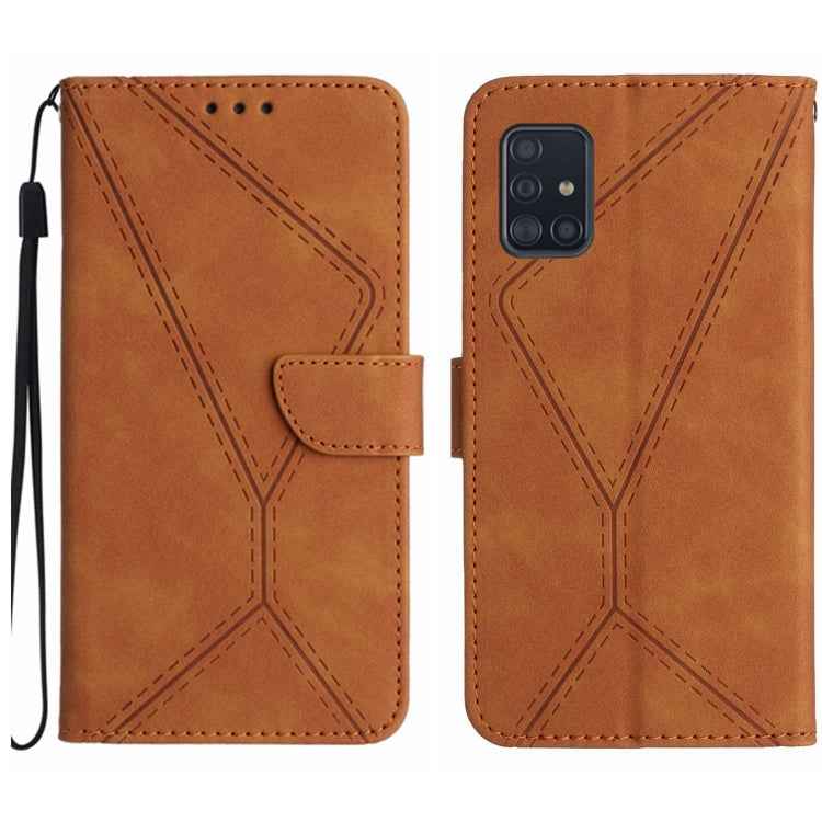 Stitching Embossed Leather Phone Case, For Samsung Galaxy A51 4G, For Samsung Galaxy A51 5G, For Samsung Galaxy A52 / A52s, For Samsung Galaxy A53 5G, For Samsung Galaxy A54 5G, For Samsung Galaxy A70 / A70s, For Samsung Galaxy A71 4G                  ...