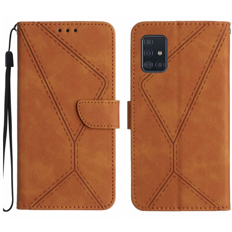 Stitching Embossed Leather Phone Case, For Samsung Galaxy A51 4G, For Samsung Galaxy A51 5G, For Samsung Galaxy A52 / A52s, For Samsung Galaxy A53 5G, For Samsung Galaxy A54 5G, For Samsung Galaxy A70 / A70s, For Samsung Galaxy A71 4G                  ...