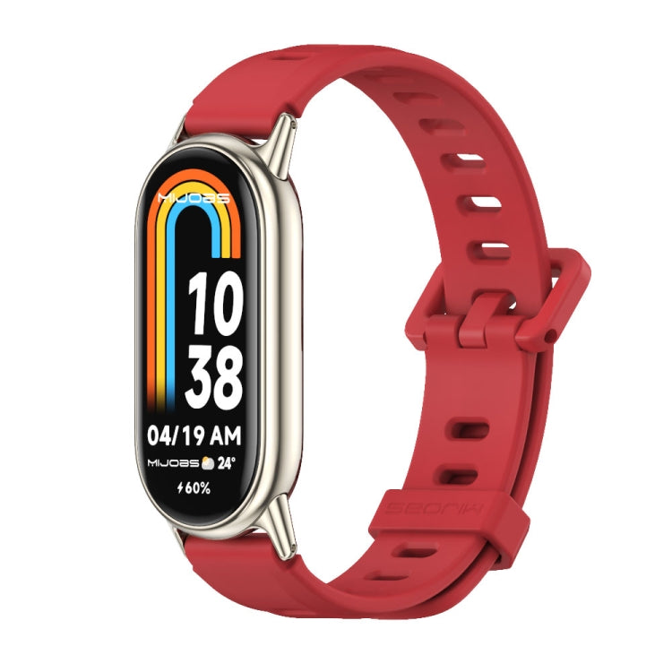Mijobs Flat Hole Breathable Silicone Watch Band
