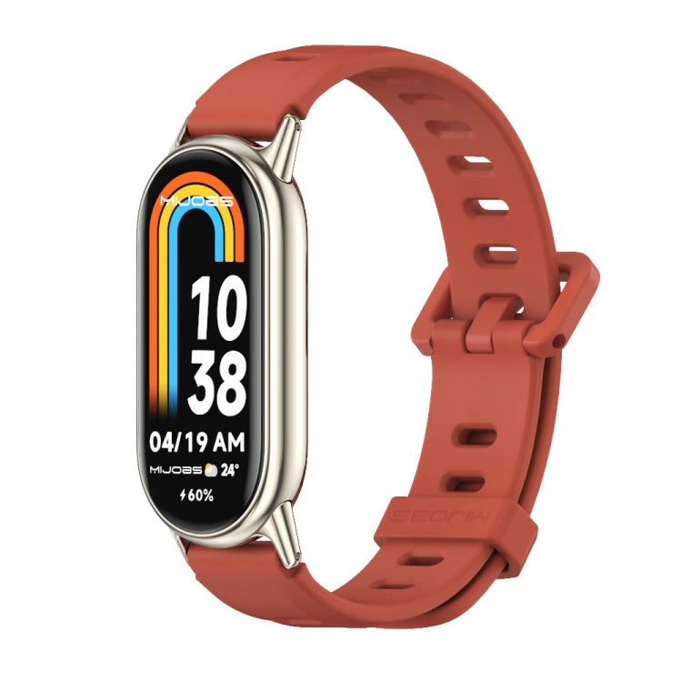 Mijobs Flat Hole Breathable Silicone Watch Band