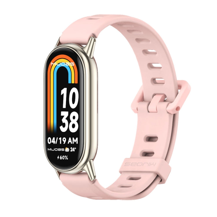 Mijobs Flat Hole Breathable Silicone Watch Band