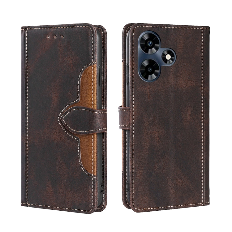 Skin Feel Magnetic Buckle Leather Phone Case, For Infinix Note 40 5G, For Infinix Note 40 Pro 4G, For Infinix Note 40 Pro 5G, For Infinix Note 40 4G, For Infinix Hot 40i, For Infinix Hot 30 Play 4G, For Infinix Note 30 5G, For Infinix Smart 7 HD       ...