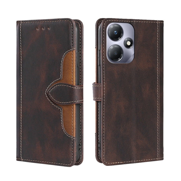Skin Feel Magnetic Buckle Leather Phone Case, For Infinix Note 40 5G, For Infinix Note 40 Pro 4G, For Infinix Note 40 Pro 5G, For Infinix Note 40 4G, For Infinix Hot 40i, For Infinix Hot 30 Play 4G, For Infinix Note 30 5G, For Infinix Smart 7 HD       ...
