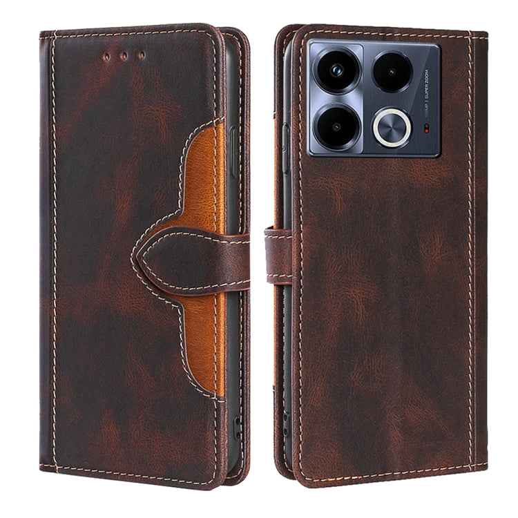Skin Feel Magnetic Buckle Leather Phone Case, For Infinix Note 40 5G, For Infinix Note 40 Pro 4G, For Infinix Note 40 Pro 5G, For Infinix Note 40 4G, For Infinix Hot 40i, For Infinix Hot 30 Play 4G, For Infinix Note 30 5G, For Infinix Smart 7 HD       ...