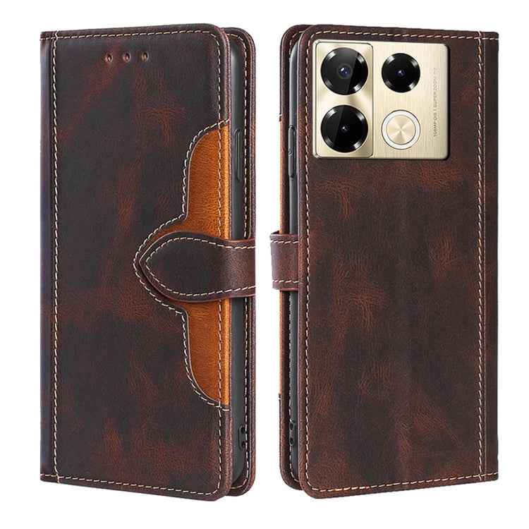 Skin Feel Magnetic Buckle Leather Phone Case, For Infinix Note 40 5G, For Infinix Note 40 Pro 4G, For Infinix Note 40 Pro 5G, For Infinix Note 40 4G, For Infinix Hot 40i, For Infinix Hot 30 Play 4G, For Infinix Note 30 5G, For Infinix Smart 7 HD       ...