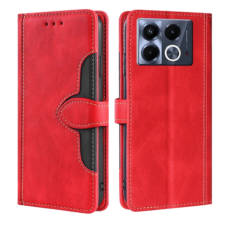 Skin Feel Magnetic Buckle Leather Phone Case, For Infinix Hot 50 4G, For Infinix Hot 50 5G, For Infinix Zero 40 4G, For Infinix Note 40 5G, For Infinix Note 40 Pro 4G, For Infinix Note 40 Pro 5G, For Infinix Note 40 4G, For Infinix Hot 40i             ...