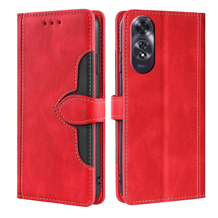Skin Feel Magnetic Buckle Leather Phone Case, For OPPO A60 4G Global, For OPPO A3 Pro, For OPPO Reno11 F 5G, For OPPO Find X7 5G, For OPPO Find X7 Ultra 5G, For OPPO Reno10 Pro+ 5G, For OPPO A1 5G
