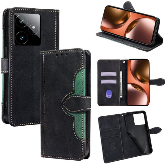 Skin Feel Magnetic Buckle Leather Phone Case, For Realme GT 7 5G Global, For Realme 14 5G Global, For Realme P3 Ultra 5G, For Realme P3 Pro 5G Global, For Realme 14 Pro+ 5G, For Realme 14 Pro 5G Global, For Realme C75 4G / 14x 5G Global                ...