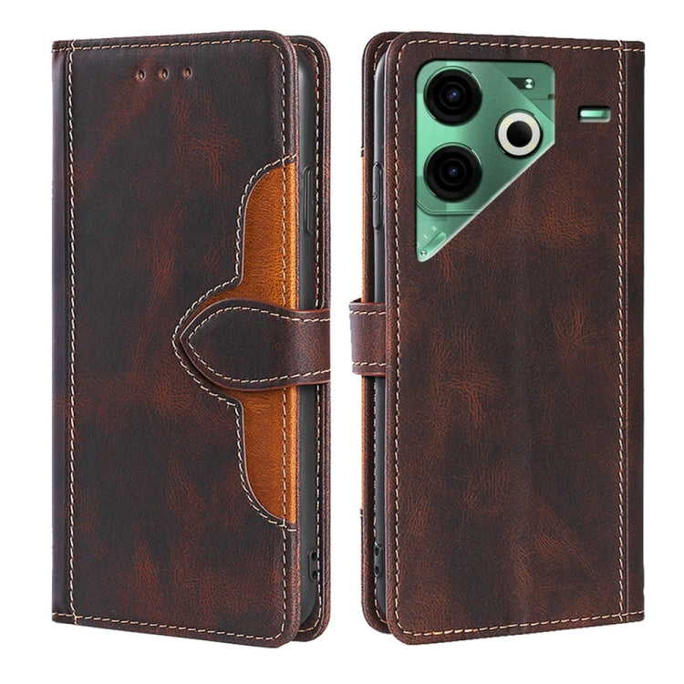Skin Feel Magnetic Buckle Leather Phone Case, For Tecno Pova Slim 5G / Spark Slim 4G, For Tecno Pova 7 Pro, For Tecno Pova 7 5G, For Tecno Spark 40 Pro+ 4G, For Tecno Spark 40 Pro 4G, For Tecno Camon 40 Premier 5G, For Tecno Spark 30 4G                ...