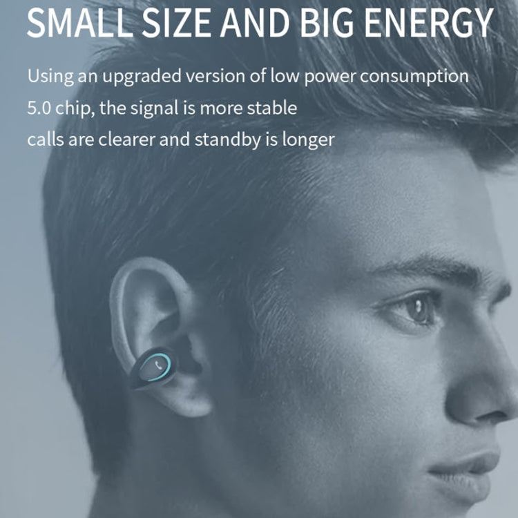 YX08 Ultra-light Ear-hook Stereo Wireless V5.0 Bluetooth Earphones, Binaural, Double