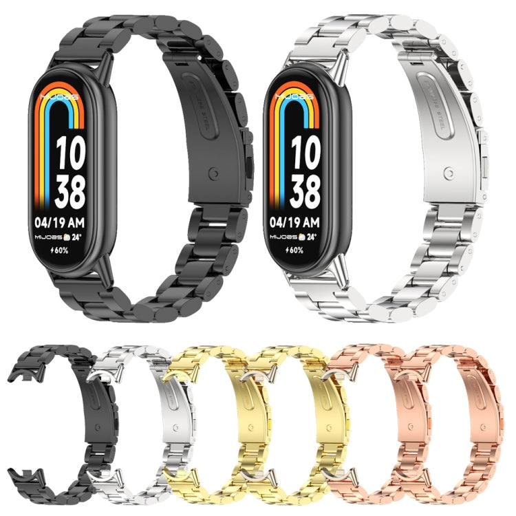 Mijobs Three Bead Stainless Steel Watch Band