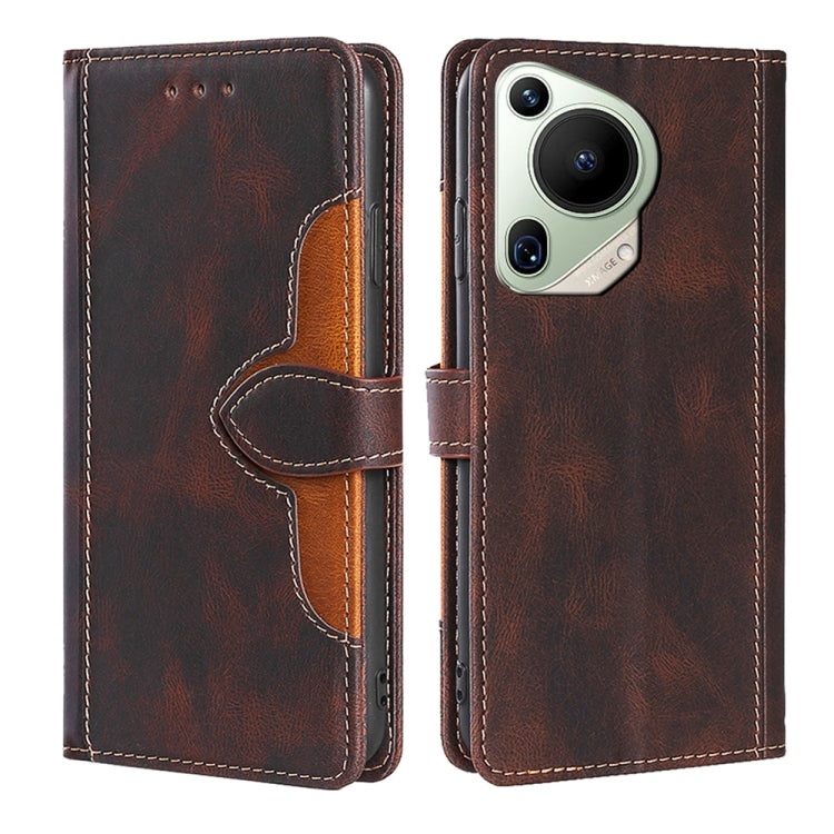 Skin Feel Magnetic Buckle Leather Phone Case, For Huawei Pura 70 Pro / 70 Pro+ 5G, For Huawei Pura 70 Ultra 5G, For Huawei nova 12i 4G, For Huawei Pura 70 5G, For Huawei nova 12 5G, For Huawei Enjoy 60 Pro / nova 11i, For Huawi Enjoy 60X               ...
