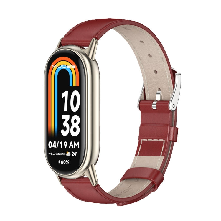 Mijobs Genuine Leather Watch Band