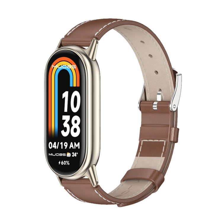 Mijobs Genuine Leather Watch Band