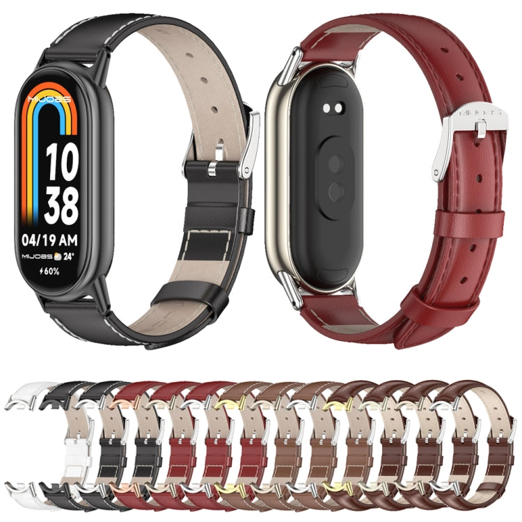 Mijobs Genuine Leather Watch Band