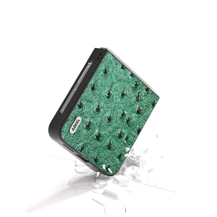 ABEEL Genuine Leather Ostrich Texture Phone Case