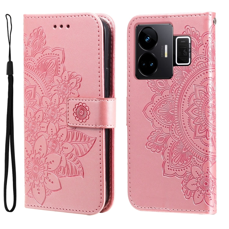 Seven-petal Flowers Embossing Leather Phone Case, For Realme 12 Pro+, For Realme C67 4G Global, For Realme C67 / 11 5G Taiwan Version, For Realme 11 4G Global, For Realme C53 / Narzo N53, For Realme 11, For Realme 11 Pro / 11 Pro+, For Realme C65 4G   ...