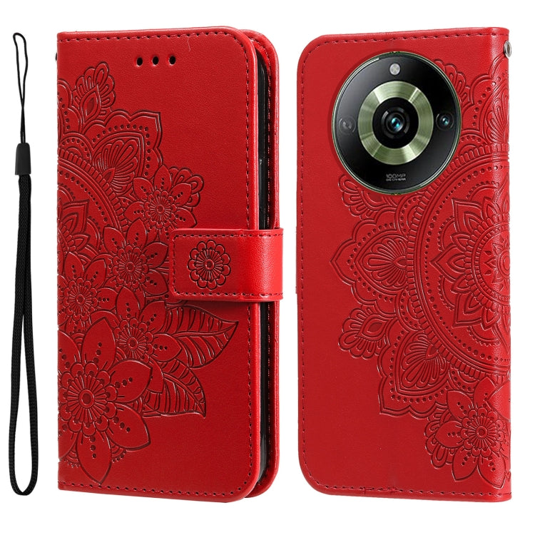 Seven-petal Flowers Embossing Leather Phone Case, For Realme 12 Pro+, For Realme C67 4G Global, For Realme C67 / 11 5G Taiwan Version, For Realme 11 4G Global, For Realme C53 / Narzo N53, For Realme 11, For Realme 11 Pro / 11 Pro+, For Realme C65 4G   ...