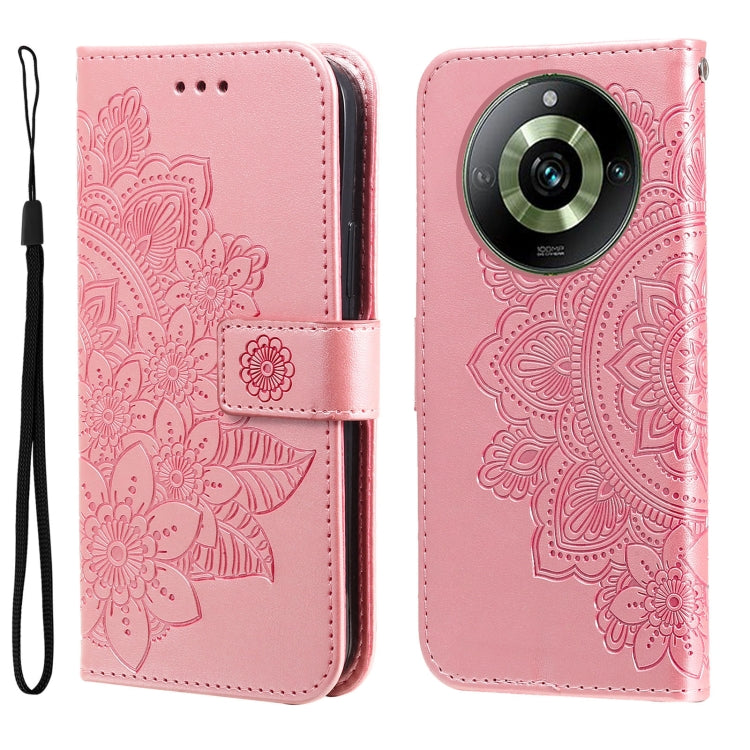 Seven-petal Flowers Embossing Leather Phone Case, For Realme 12 Pro+, For Realme C67 4G Global, For Realme C67 / 11 5G Taiwan Version, For Realme 11 4G Global, For Realme C53 / Narzo N53, For Realme 11, For Realme 11 Pro / 11 Pro+, For Realme C65 4G   ...