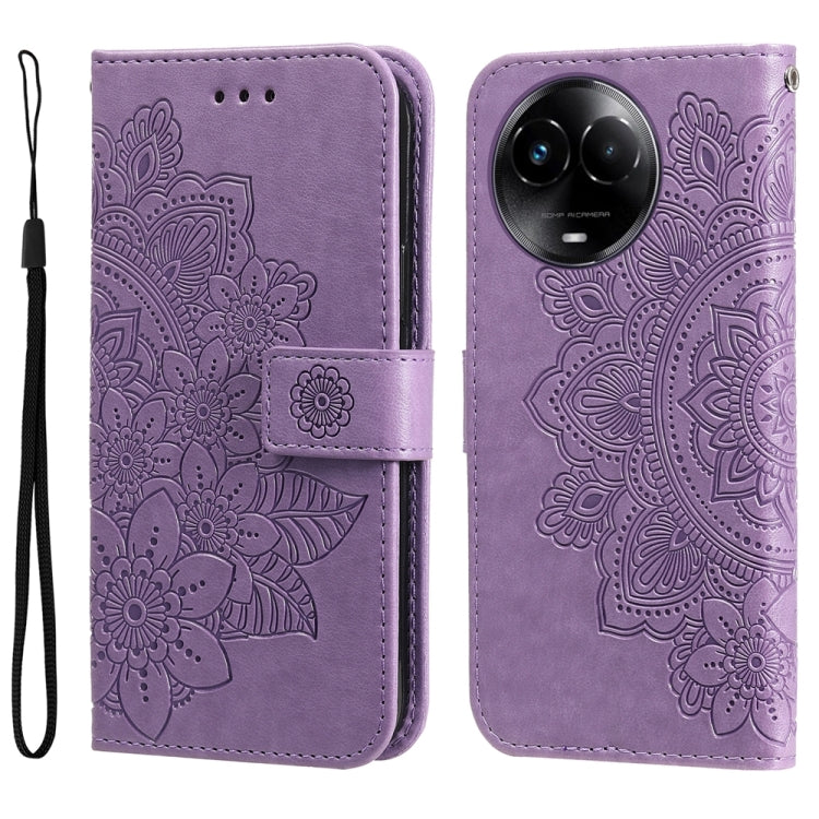 Seven-petal Flowers Embossing Leather Phone Case, For Realme 12 Pro+, For Realme C67 4G Global, For Realme C67 / 11 5G Taiwan Version, For Realme 11 4G Global, For Realme C53 / Narzo N53, For Realme 11, For Realme 11 Pro / 11 Pro+, For Realme C65 4G   ...