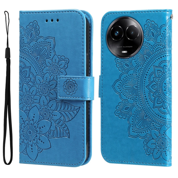 Seven-petal Flowers Embossing Leather Phone Case, For Realme 12 Pro+, For Realme C67 4G Global, For Realme C67 / 11 5G Taiwan Version, For Realme 11 4G Global, For Realme C53 / Narzo N53, For Realme 11, For Realme 11 Pro / 11 Pro+, For Realme C65 4G   ...