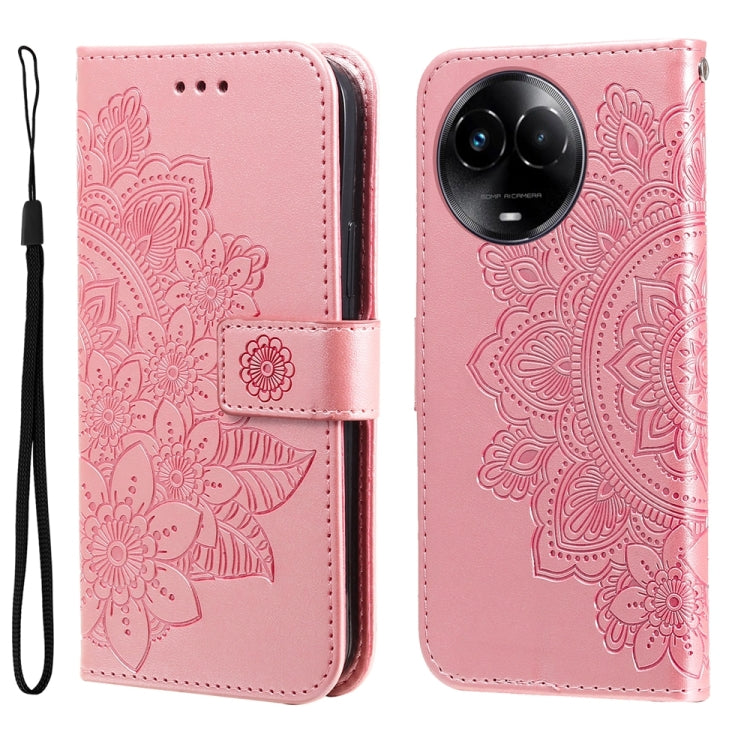 Seven-petal Flowers Embossing Leather Phone Case, For Realme 12 Pro+, For Realme C67 4G Global, For Realme C67 / 11 5G Taiwan Version, For Realme 11 4G Global, For Realme C53 / Narzo N53, For Realme 11, For Realme 11 Pro / 11 Pro+, For Realme C65 4G   ...