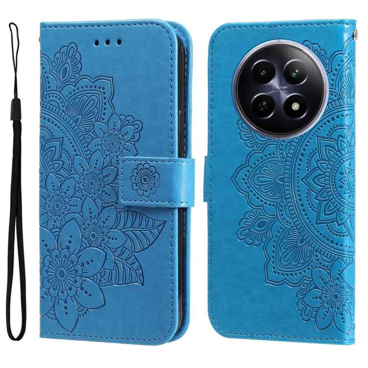 Seven-petal Flowers Embossing Leather Phone Case, For Realme 14 Pro+ Global, For Realme 14 Pro Global, For Realme GT 7 Pro, For Realme 13+, For Realme 13 Pro / 13 Pro+ / P1 Pro Global, For Realme GT 6 / GT Neo6 SE, For Realme C63 / C61  / Note 60      ...