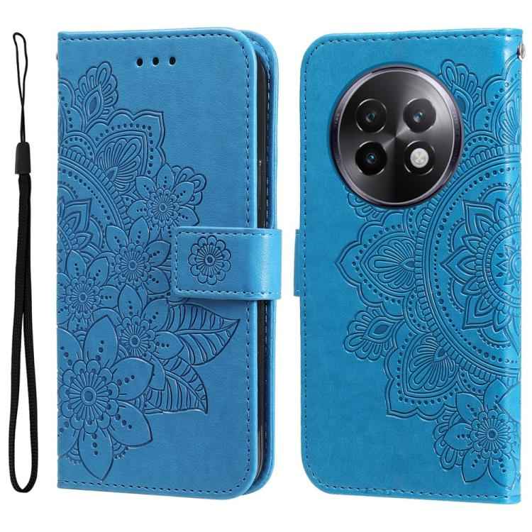 Seven-petal Flowers Embossing Leather Phone Case, For Realme 14 Pro+ Global, For Realme 14 Pro Global, For Realme GT 7 Pro, For Realme 13+, For Realme 13 Pro / 13 Pro+ / P1 Pro Global, For Realme GT 6 / GT Neo6 SE, For Realme C63 / C61  / Note 60      ...