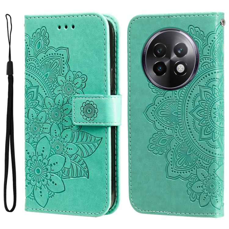 Seven-petal Flowers Embossing Leather Phone Case, For Realme 14 Pro+ Global, For Realme 14 Pro Global, For Realme GT 7 Pro, For Realme 13+, For Realme 13 Pro / 13 Pro+ / P1 Pro Global, For Realme GT 6 / GT Neo6 SE, For Realme C63 / C61  / Note 60      ...