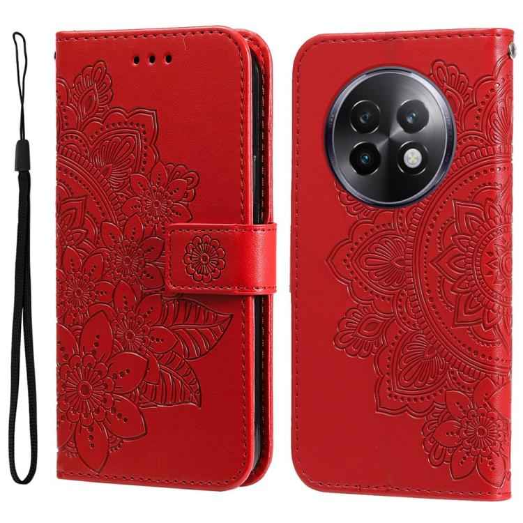 Seven-petal Flowers Embossing Leather Phone Case, For Realme 14 Pro+ Global, For Realme 14 Pro Global, For Realme GT 7 Pro, For Realme 13+, For Realme 13 Pro / 13 Pro+ / P1 Pro Global, For Realme GT 6 / GT Neo6 SE, For Realme C63 / C61  / Note 60      ...