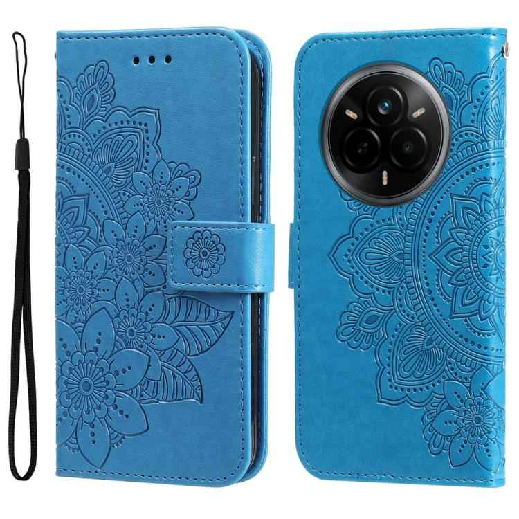 Seven-petal Flowers Embossing Leather Phone Case, For Realme 14 Pro+ Global, For Realme 14 Pro Global, For Realme GT 7 Pro, For Realme 13+, For Realme 13 Pro / 13 Pro+ / P1 Pro Global, For Realme GT 6 / GT Neo6 SE, For Realme C63 / C61  / Note 60      ...