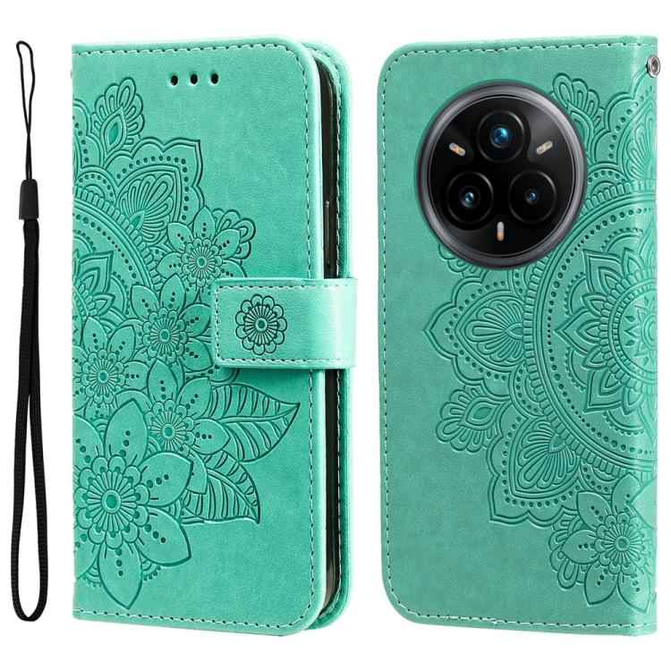 Seven-petal Flowers Embossing Leather Phone Case, For Realme 14 Pro+ Global, For Realme 14 Pro Global, For Realme GT 7 Pro, For Realme 13+, For Realme 13 Pro / 13 Pro+ / P1 Pro Global, For Realme GT 6 / GT Neo6 SE, For Realme C63 / C61  / Note 60      ...