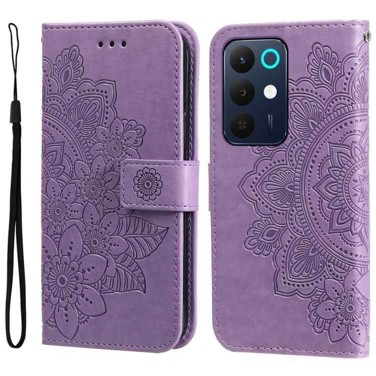 Seven-petal Flowers Embossing Leather Phone Case, For Realme 16 Pro+ 5G, For Realme 16 Pro 5G, For Realme 15x 5G India / Realme C85 5G, For Realme C85 Pro 4G, For Realme 15T 5G, For Realme Narzo 80 Lite 4G / C71 India, For Realme 15 5G / Realme 15 Pro ...