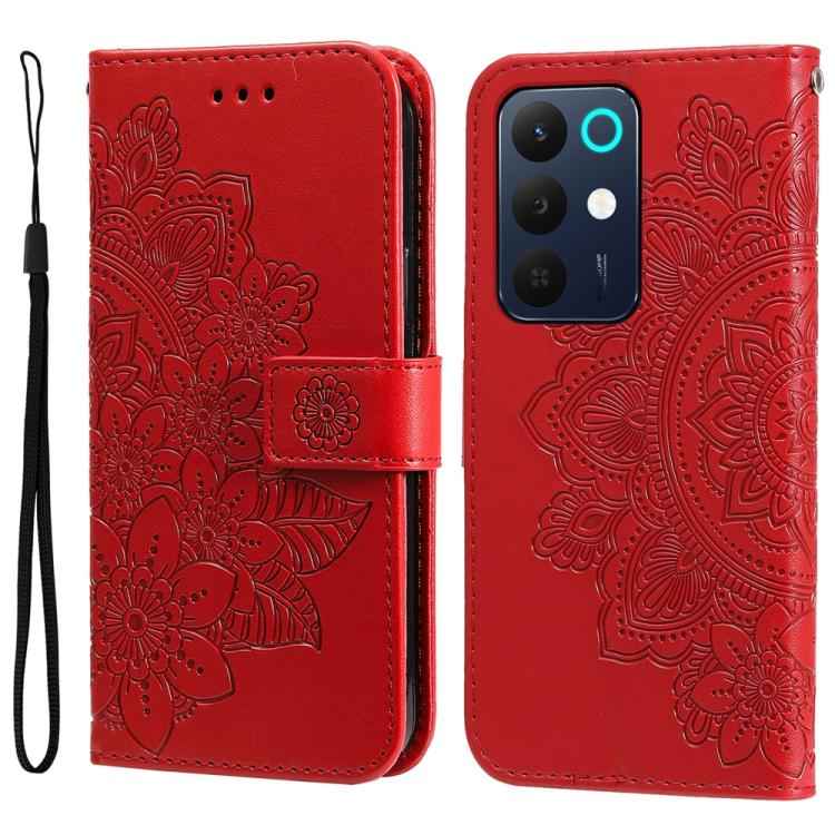 Seven-petal Flowers Embossing Leather Phone Case, For Realme 16 Pro+ 5G, For Realme 16 Pro 5G, For Realme 15x 5G India / Realme C85 5G, For Realme C85 Pro 4G, For Realme 15T 5G, For Realme Narzo 80 Lite 4G / C71 India, For Realme 15 5G / Realme 15 Pro ...