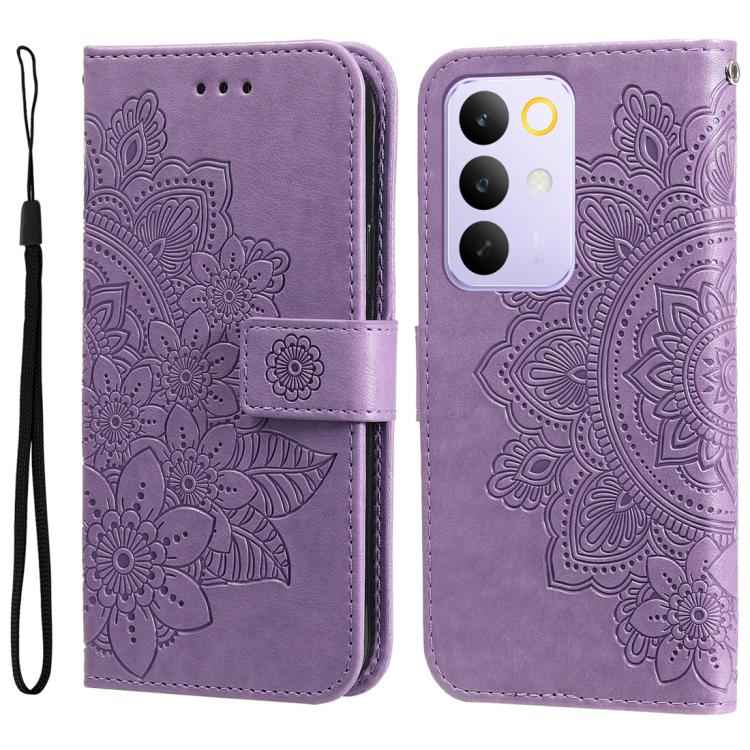 Seven-petal Flowers Embossing Leather Phone Case, For Realme 16 Pro+ 5G, For Realme 16 Pro 5G, For Realme 15x 5G India / Realme C85 5G, For Realme C85 Pro 4G, For Realme 15T 5G, For Realme Narzo 80 Lite 4G / C71 India, For Realme 15 5G / Realme 15 Pro ...