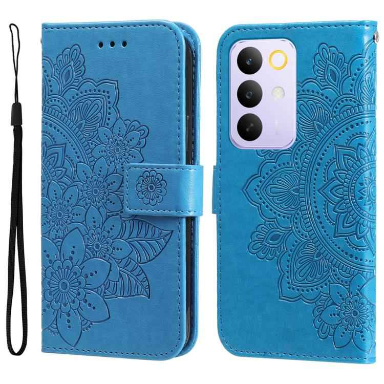 Seven-petal Flowers Embossing Leather Phone Case, For Realme 16 Pro+ 5G, For Realme 16 Pro 5G, For Realme 15x 5G India / Realme C85 5G, For Realme C85 Pro 4G, For Realme 15T 5G, For Realme Narzo 80 Lite 4G / C71 India, For Realme 15 5G / Realme 15 Pro ...