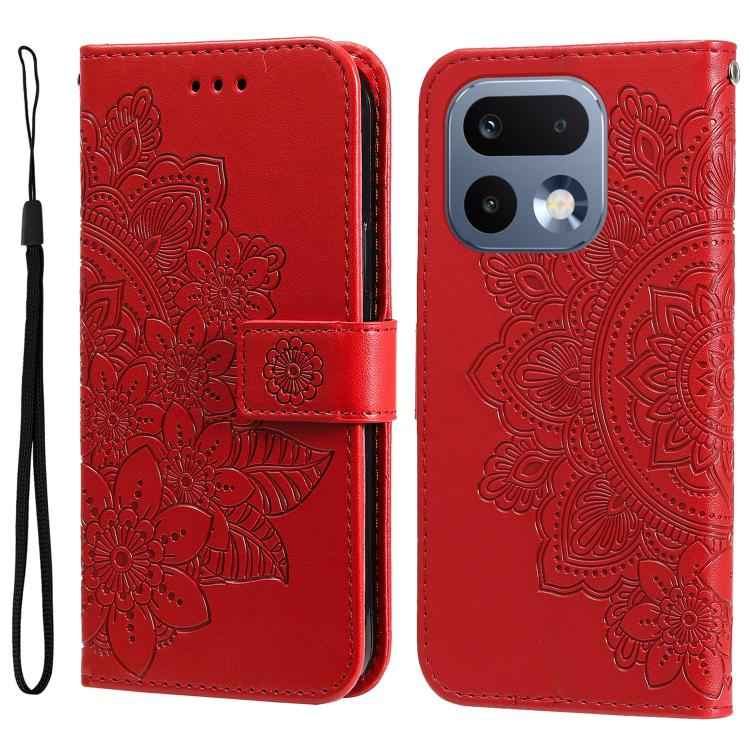 Seven-petal Flowers Embossing Leather Phone Case, For Realme 16 Pro+ 5G, For Realme 16 Pro 5G, For Realme 15x 5G India / Realme C85 5G, For Realme C85 Pro 4G, For Realme 15T 5G, For Realme Narzo 80 Lite 4G / C71 India, For Realme 15 5G / Realme 15 Pro ...