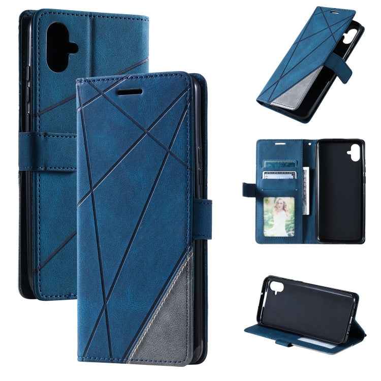 Skin Feel Splicing Leather Phone Case, For Samsung Galaxy A25 5G, For Samsung Galaxy S23 FE 5G, For Samsung Galaxy A24, For Samsung Galaxy A04e /F04, For Samsung Galaxy A34 5G, For Samsung Galaxy A54 5G