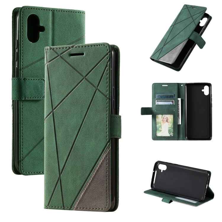Skin Feel Splicing Leather Phone Case, For Samsung Galaxy A25 5G, For Samsung Galaxy S23 FE 5G, For Samsung Galaxy A24, For Samsung Galaxy A04e /F04, For Samsung Galaxy A34 5G, For Samsung Galaxy A54 5G