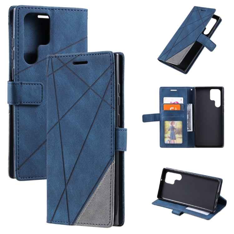 Skin Feel Splicing Leather Phone Case, For Samsung Galaxy Xcover 7, For Samsung Galaxy A55 5G, For Samsung Galaxy A35 5G, For Samsung Galaxy S24 Ultra 5G, For Samsung Galaxy S24+ 5G, For Samsung Galaxy S24 5G, For Samsung Galaxy A15                    ...