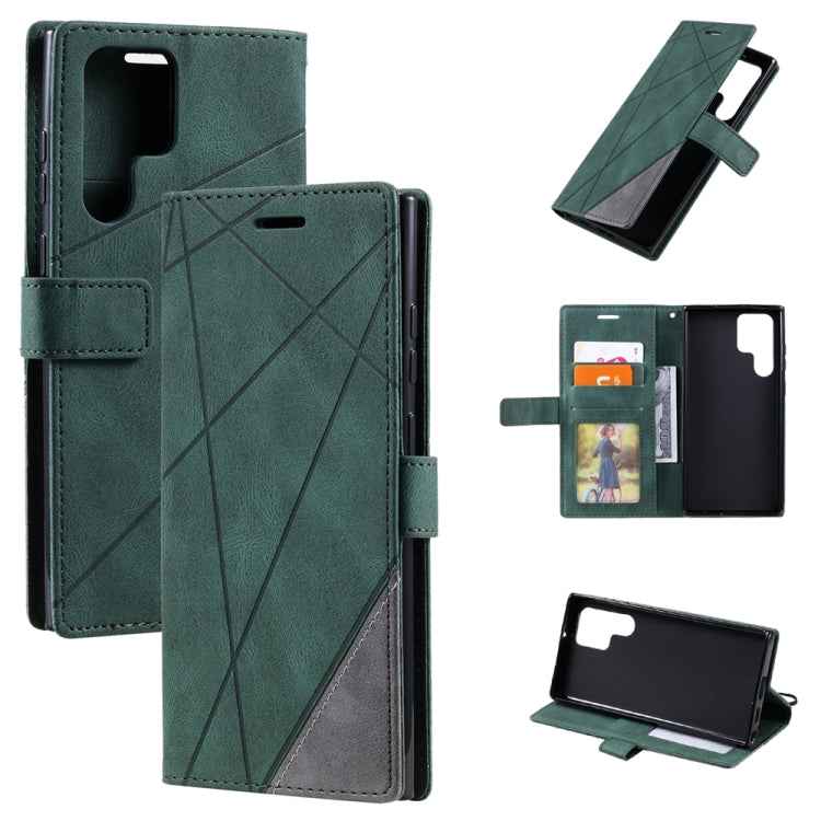 Skin Feel Splicing Leather Phone Case, For Samsung Galaxy Xcover 7, For Samsung Galaxy A55 5G, For Samsung Galaxy A35 5G, For Samsung Galaxy S24 Ultra 5G, For Samsung Galaxy S24+ 5G, For Samsung Galaxy S24 5G, For Samsung Galaxy A15                    ...