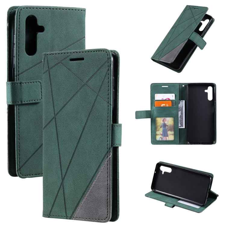 Skin Feel Splicing Leather Phone Case, For Samsung Galaxy A25 5G, For Samsung Galaxy S23 FE 5G, For Samsung Galaxy A24, For Samsung Galaxy A04e /F04, For Samsung Galaxy A34 5G, For Samsung Galaxy A54 5G