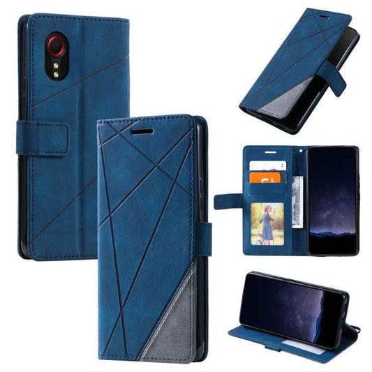 Skin Feel Splicing Leather Phone Case, For Samsung Galaxy Xcover 7, For Samsung Galaxy A55 5G, For Samsung Galaxy A35 5G, For Samsung Galaxy S24 Ultra 5G, For Samsung Galaxy S24+ 5G, For Samsung Galaxy S24 5G, For Samsung Galaxy A15                    ...