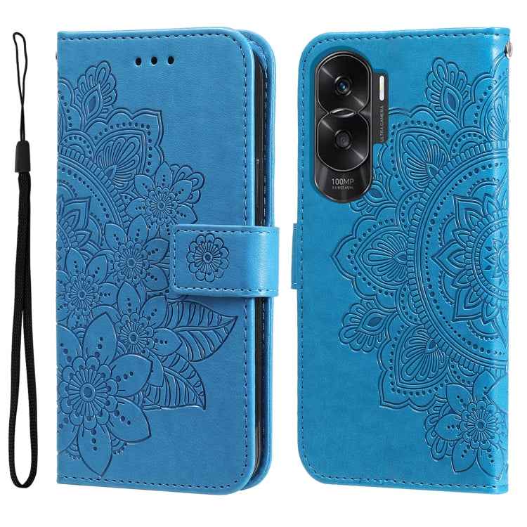 Seven-petal Flowers Embossing Leather Phone Case