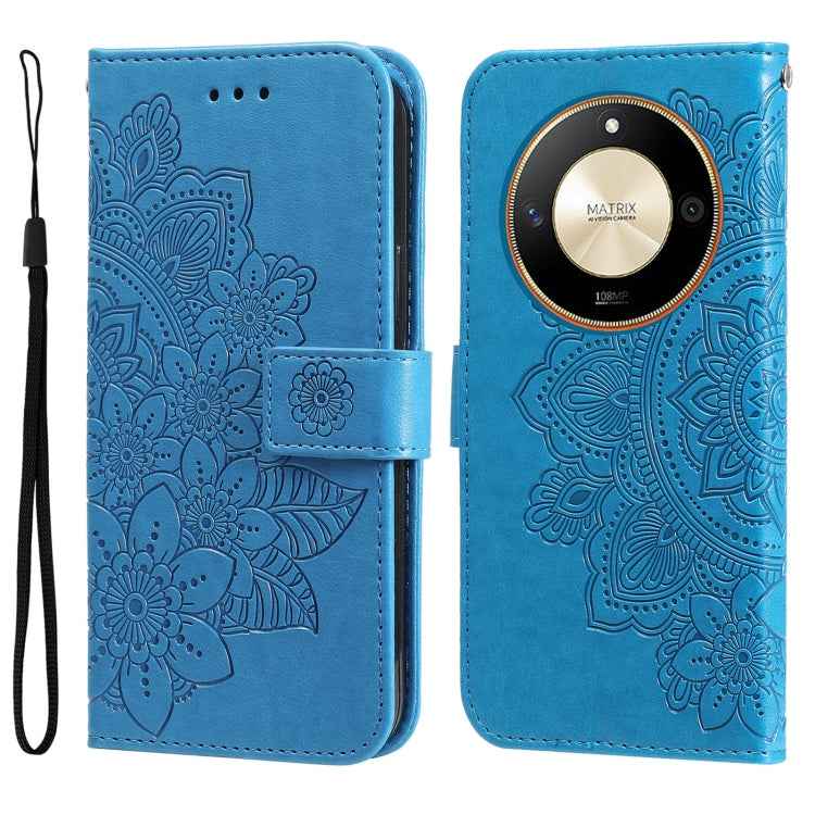 Seven-petal Flowers Embossing Leather Phone Case