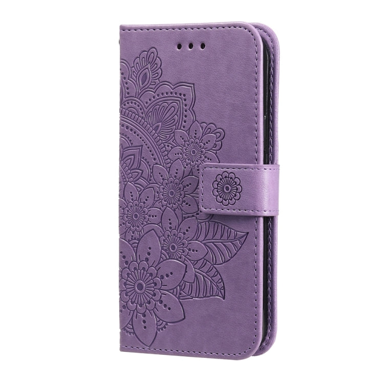 Seven-petal Flowers Embossing Leather Phone Case, For Honor Play 50 Plus, For Honor X6a, For Honor X50, For Honor X50i 5G