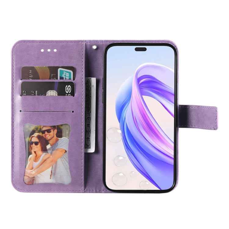 Seven-petal Flowers Embossing Leather Phone Case