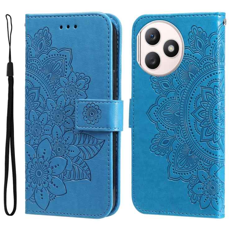 Seven-petal Flowers Embossing Leather Phone Case